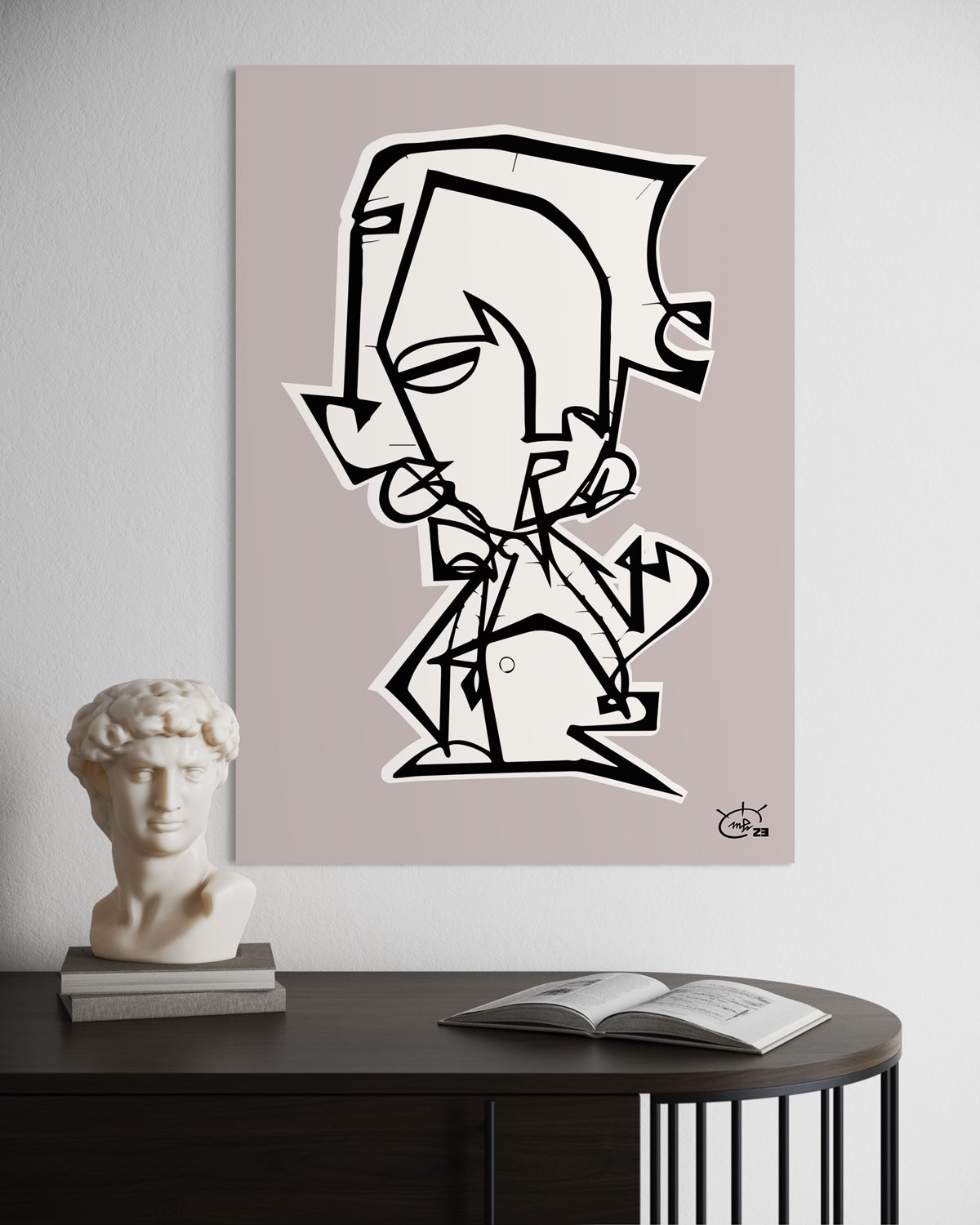 MR SHYGUY | Continuous line canvas art print