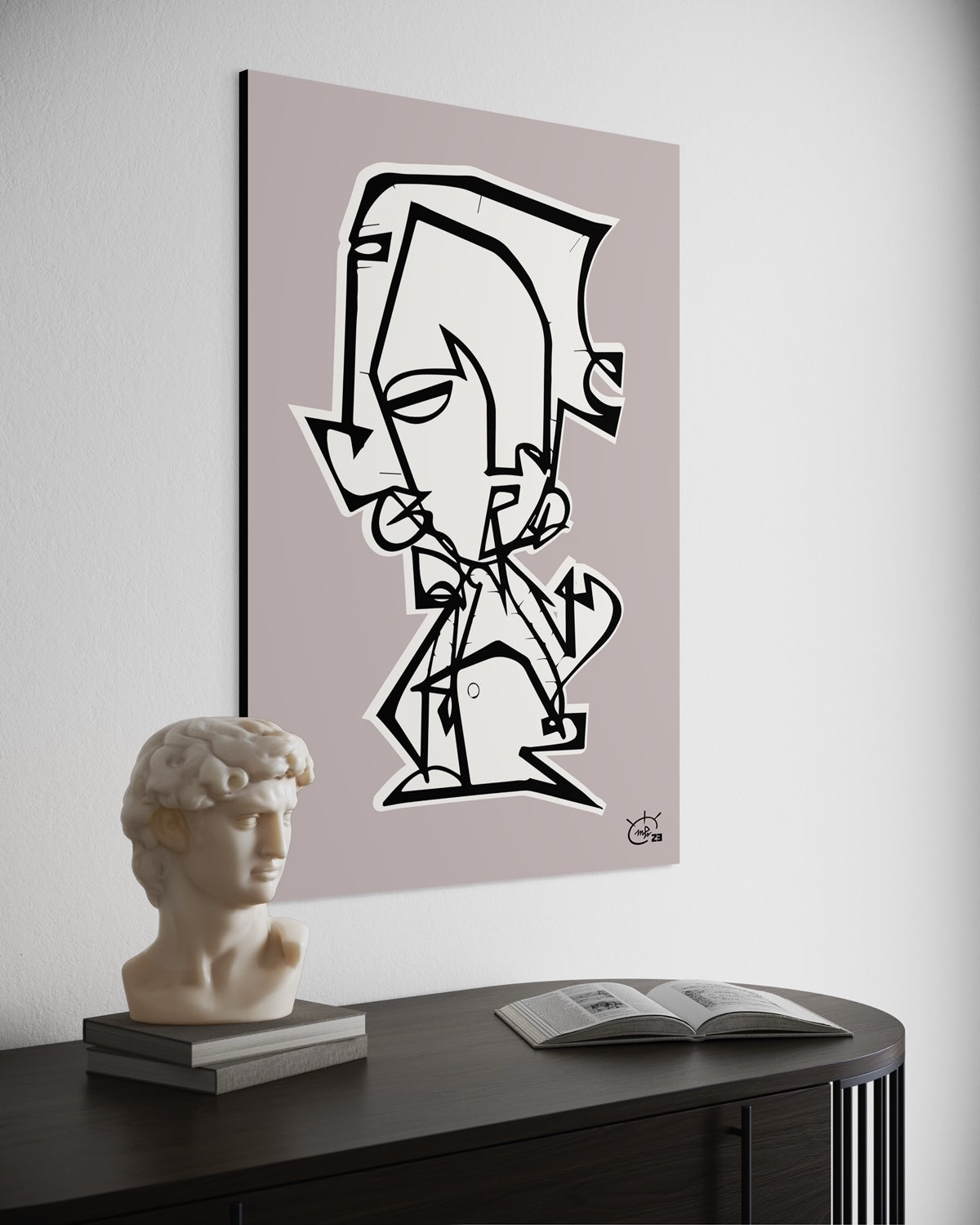 MR SHYGUY | Continuous line canvas art print