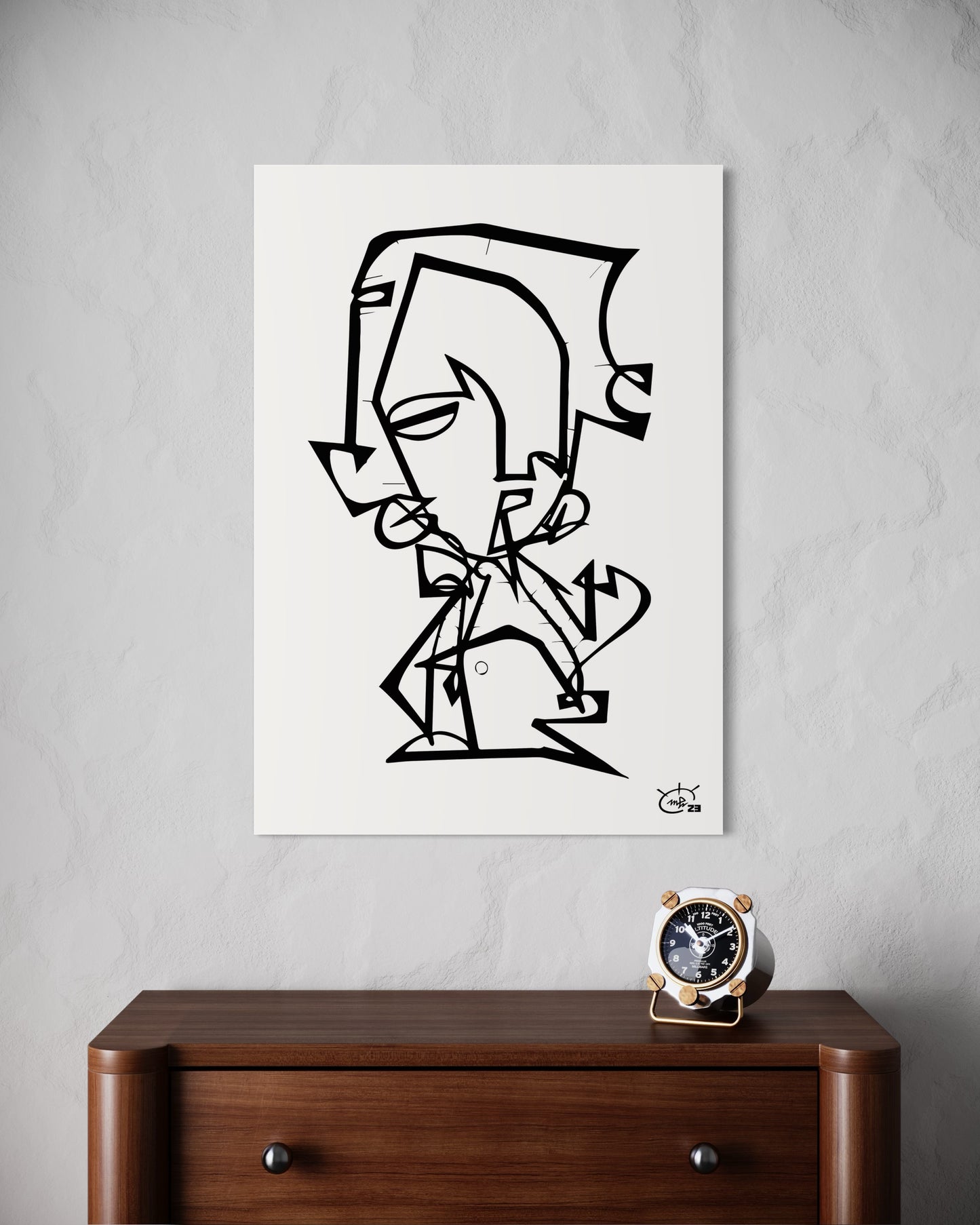 MR SHYGUY | Continuous line canvas art print
