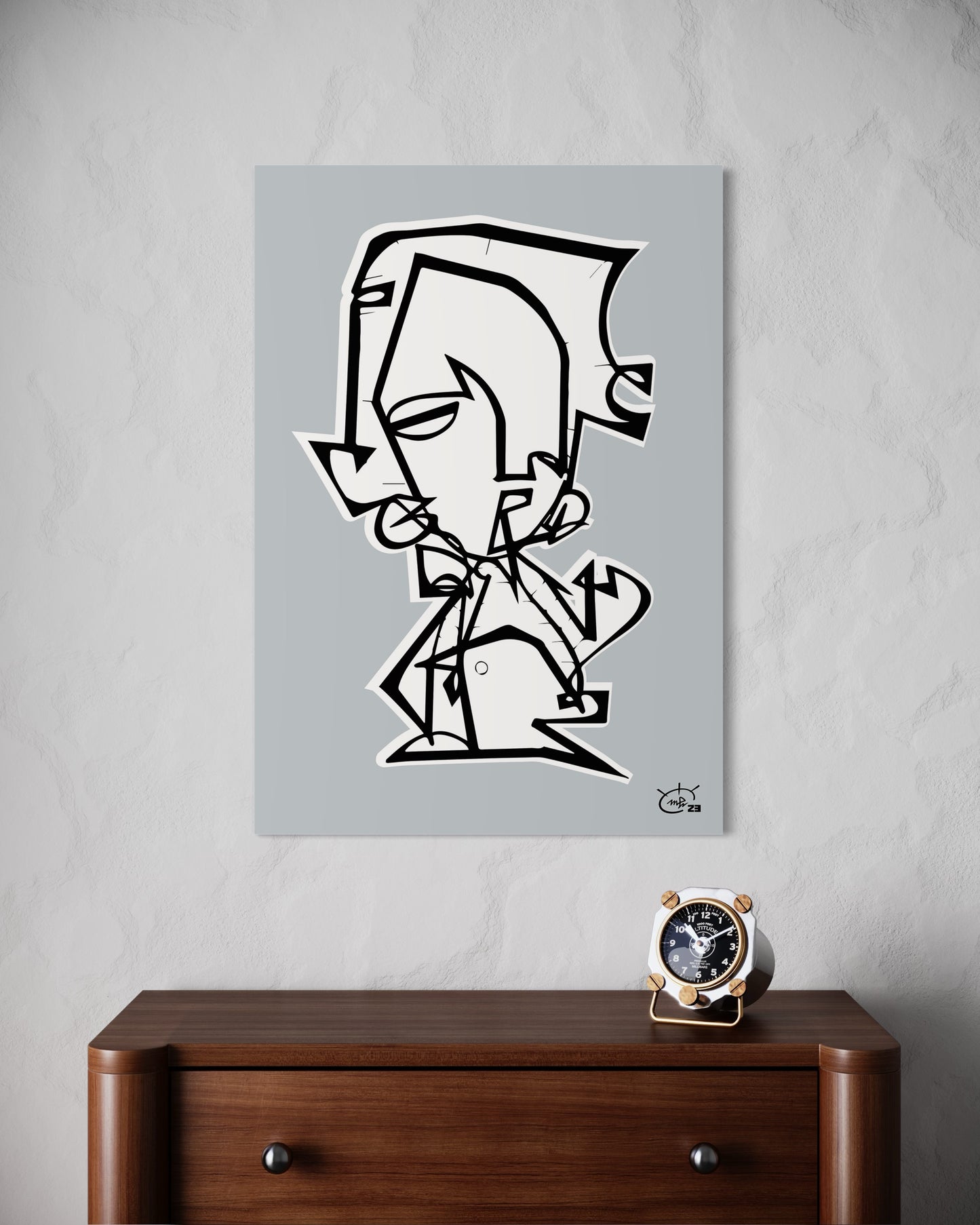 MR SHYGUY | Continuous line canvas art print