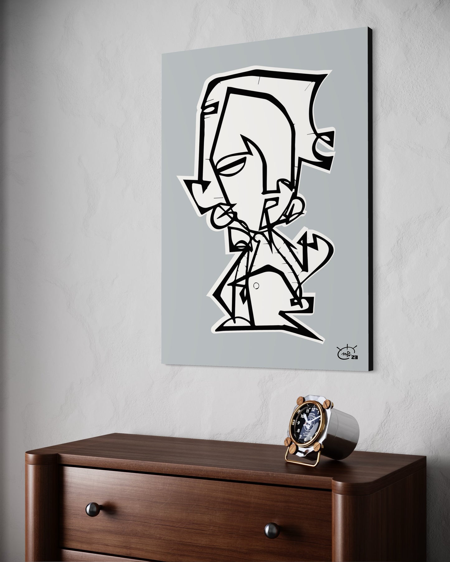 MR SHYGUY | Continuous line canvas art print