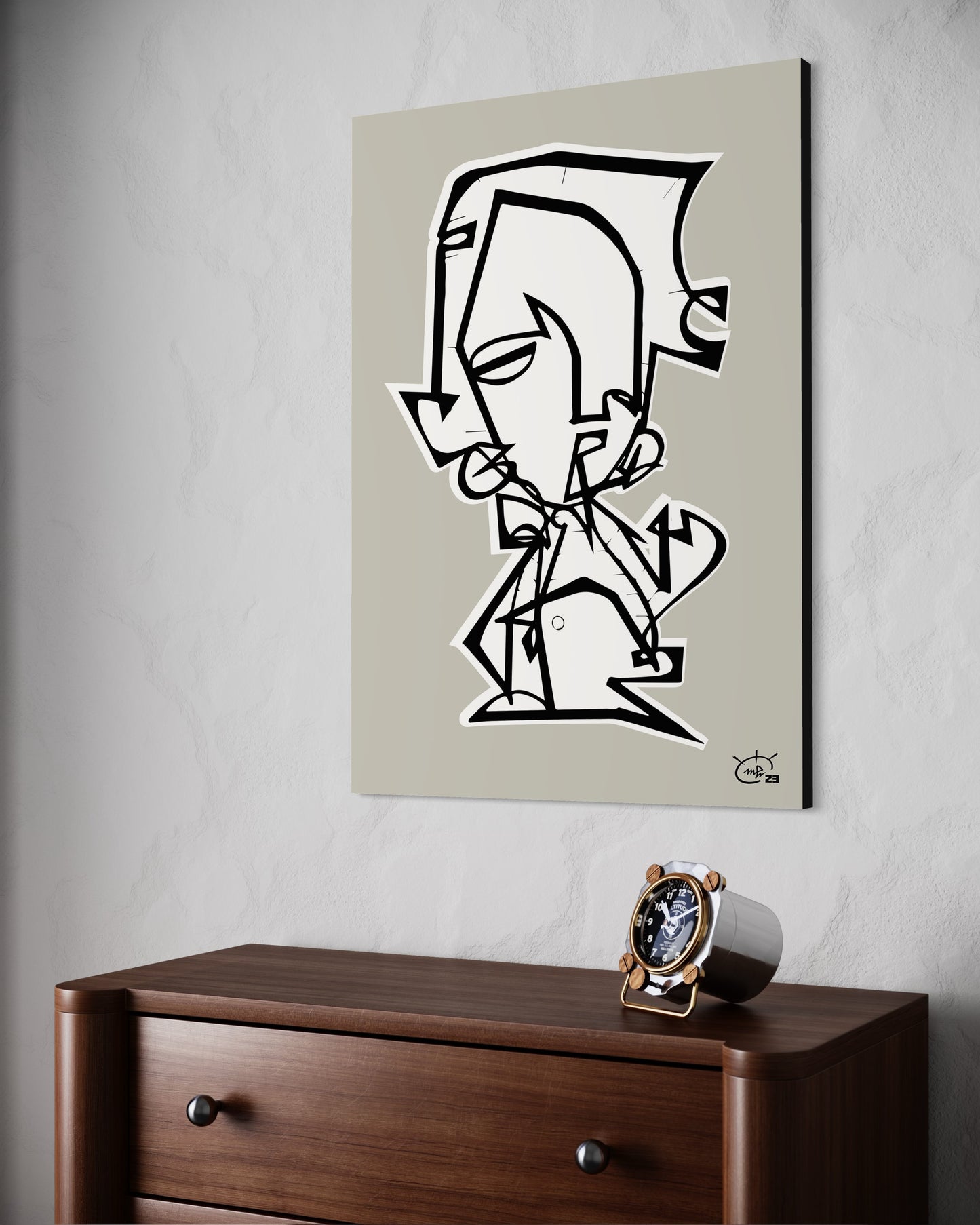 MR SHYGUY | Continuous line canvas art print