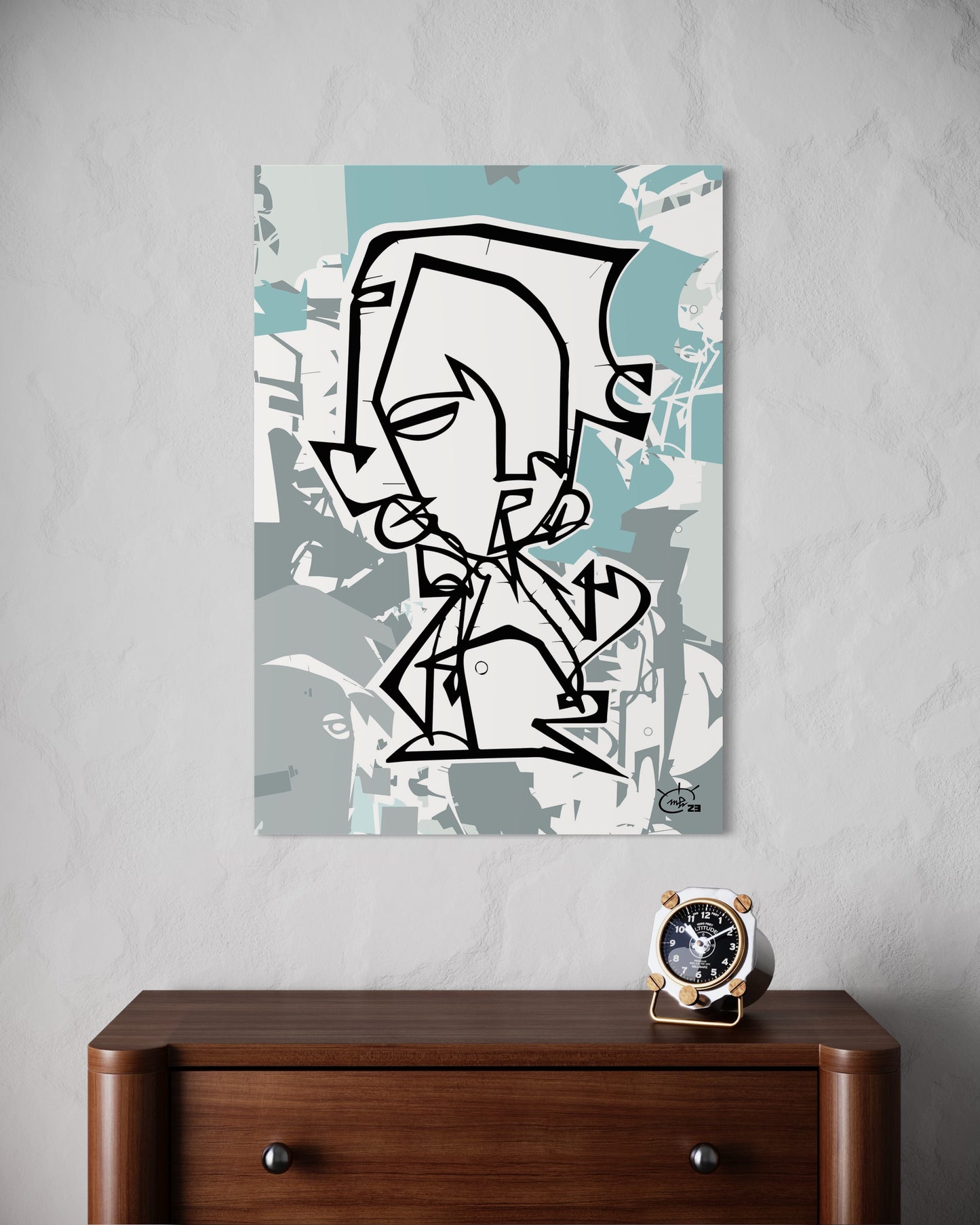 MR SHYGUY | Continuous line canvas art print