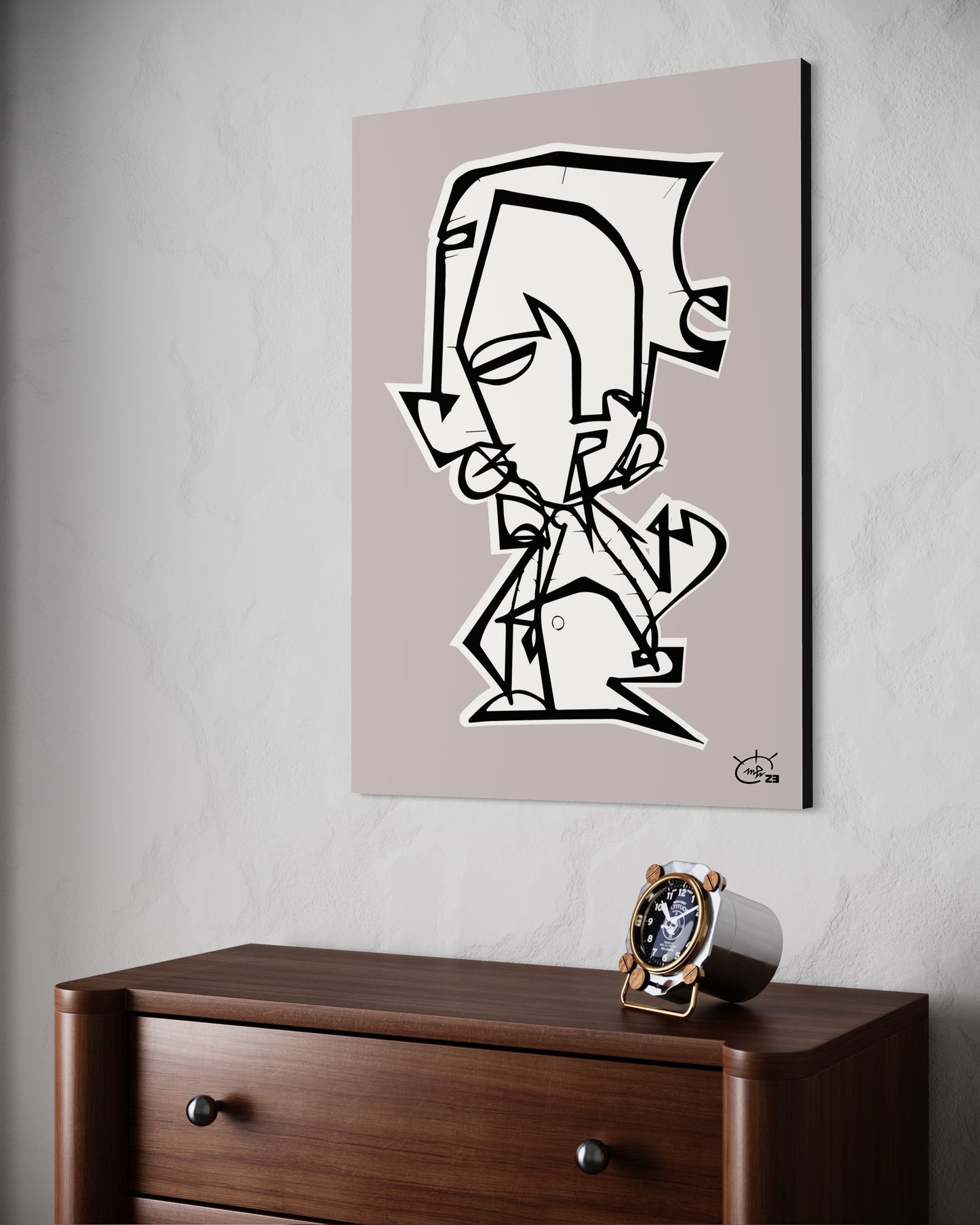 MR SHYGUY | Continuous line canvas art print