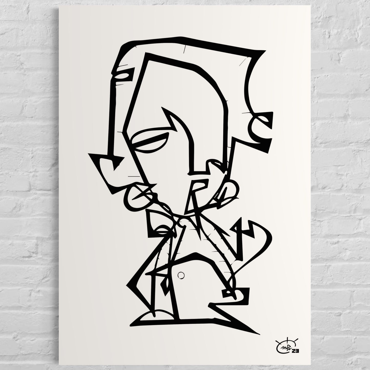 MR SHYGUY | Continuous line canvas art print