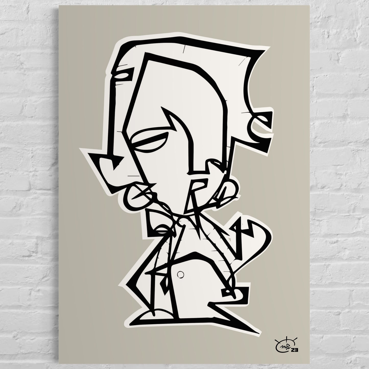 MR SHYGUY | Continuous line canvas art print
