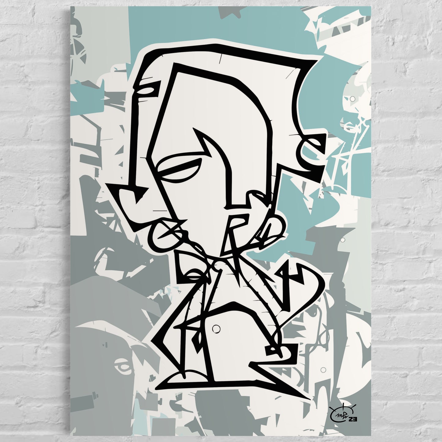 MR SHYGUY | Continuous line canvas art print