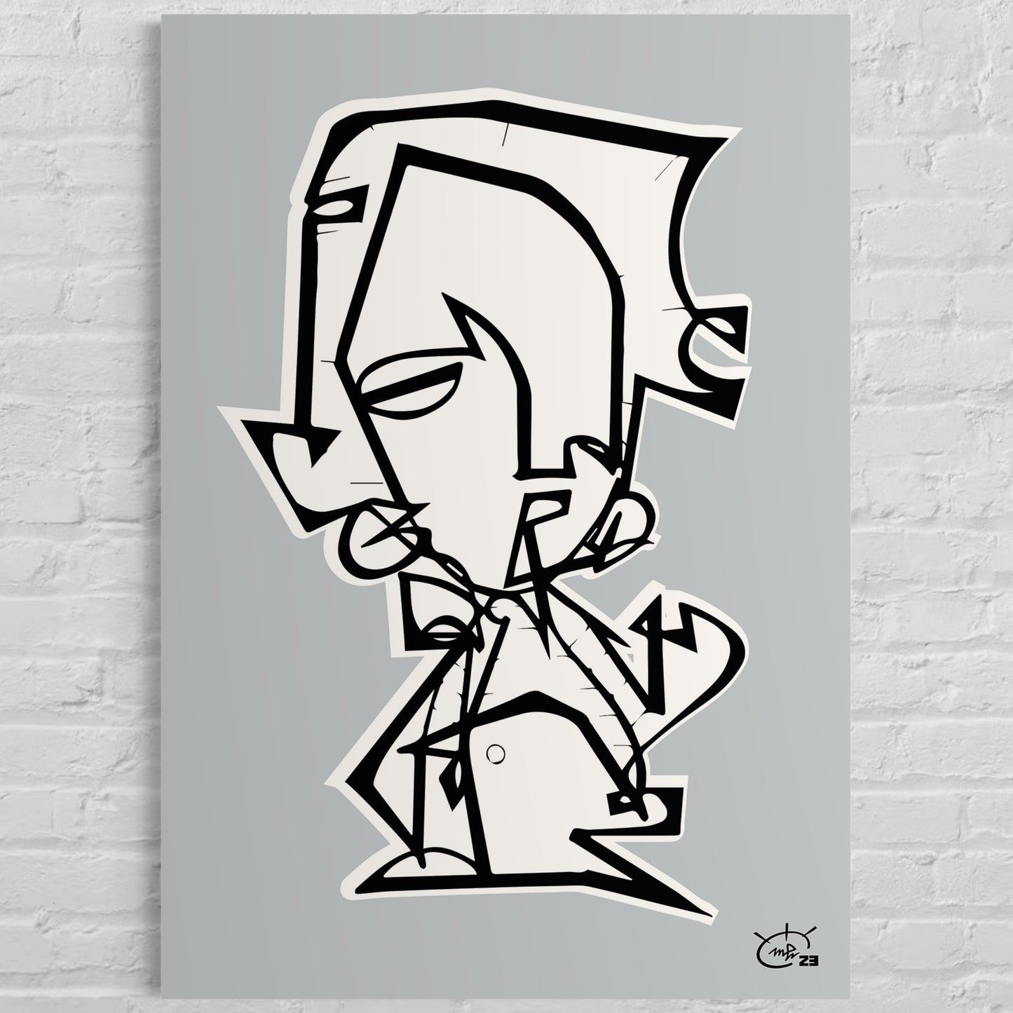 MR SHYGUY | Continuous line canvas art print