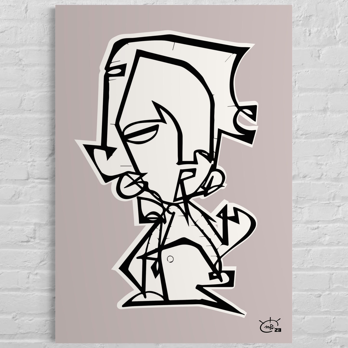 MR SHYGUY | Continuous line canvas art print