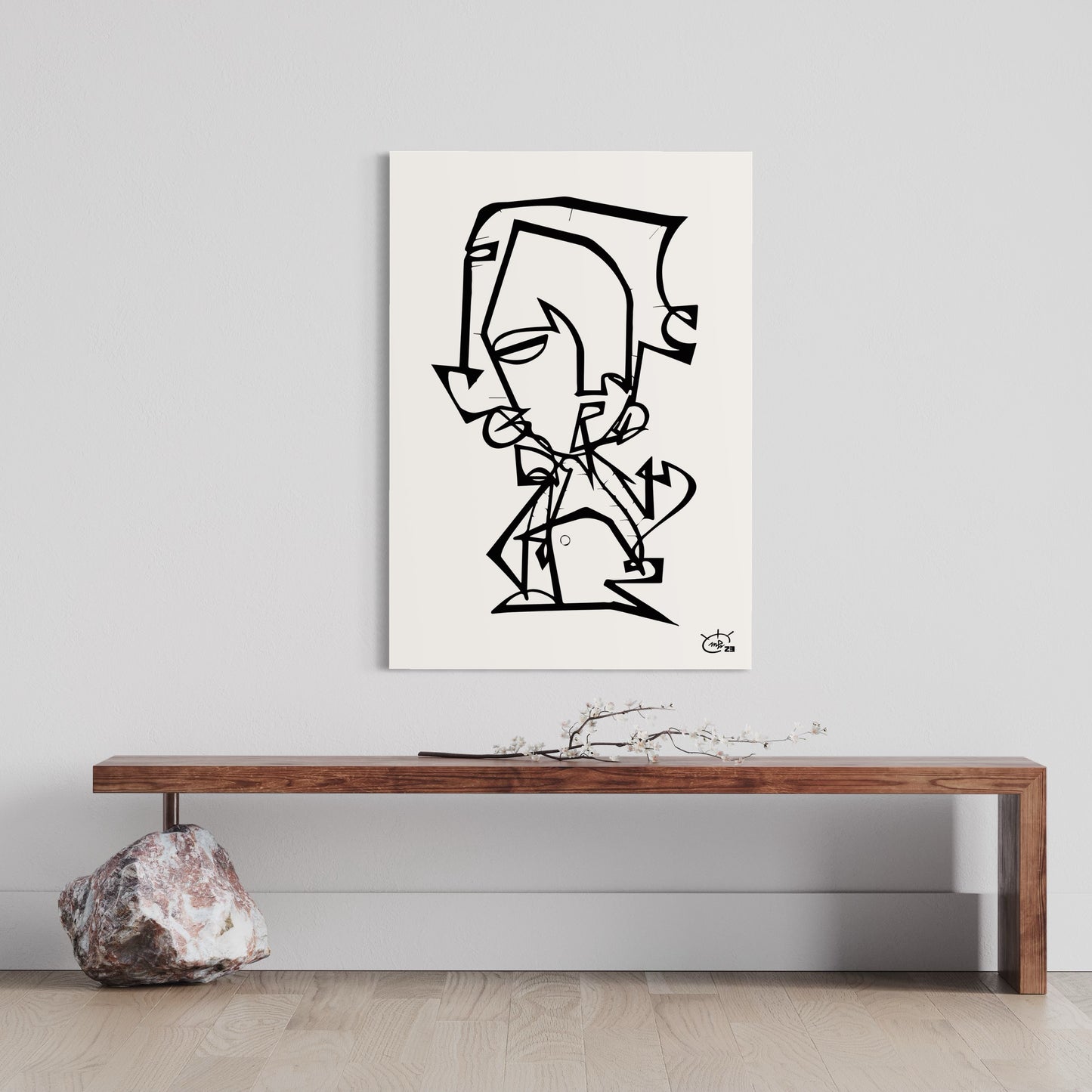 MR SHYGUY | Continuous line canvas art print