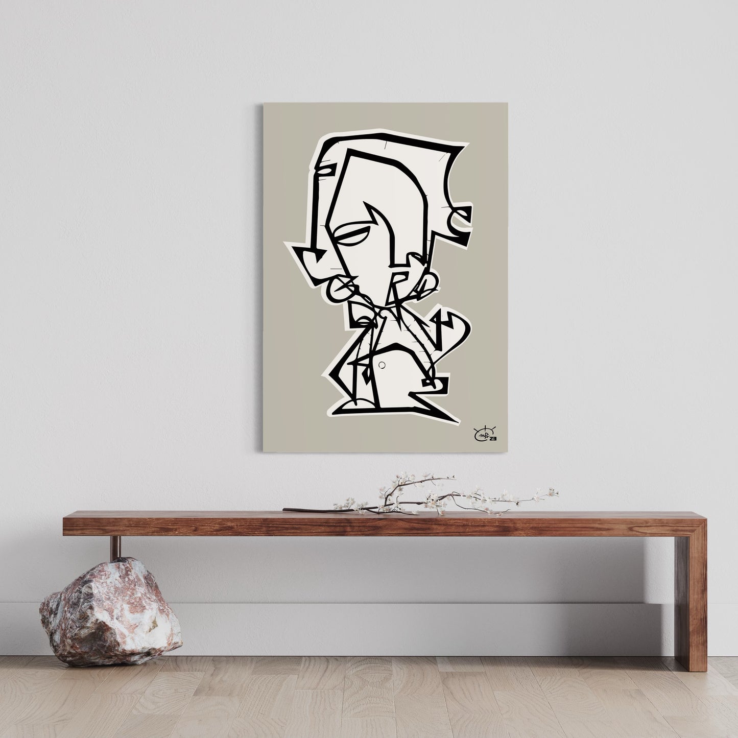 MR SHYGUY | Continuous line canvas art print