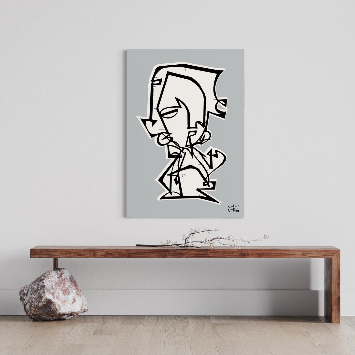MR SHYGUY | Continuous line canvas art print
