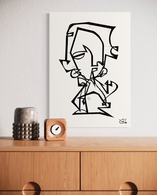 MR SHYGUY | Continuous line canvas art print