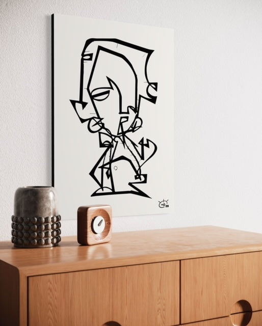 MR SHYGUY | Continuous line canvas art print