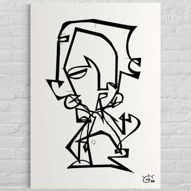 MR SHYGUY | Continuous line canvas art print