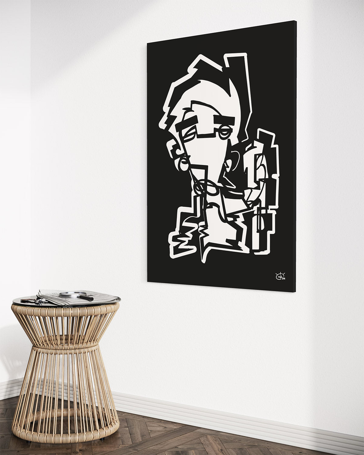 NUNCHUK | Oneline art contemporary canvas art print