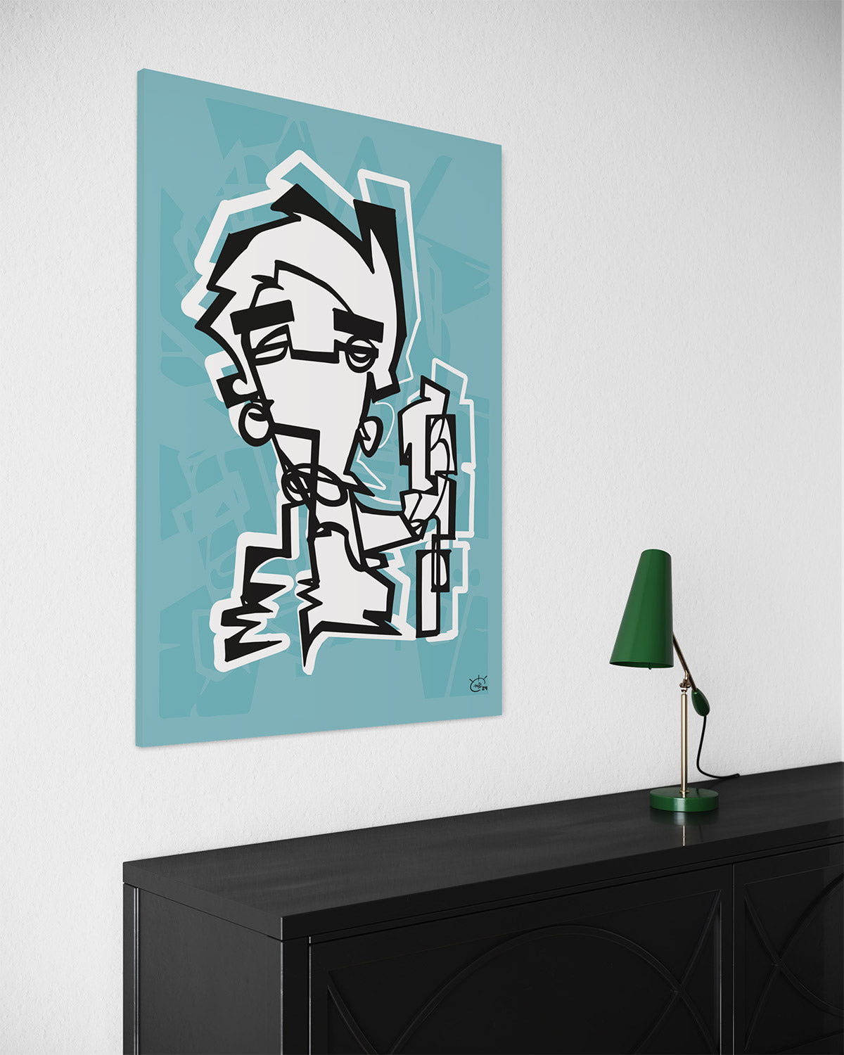 NUNCHUK | Oneline art contemporary canvas art print
