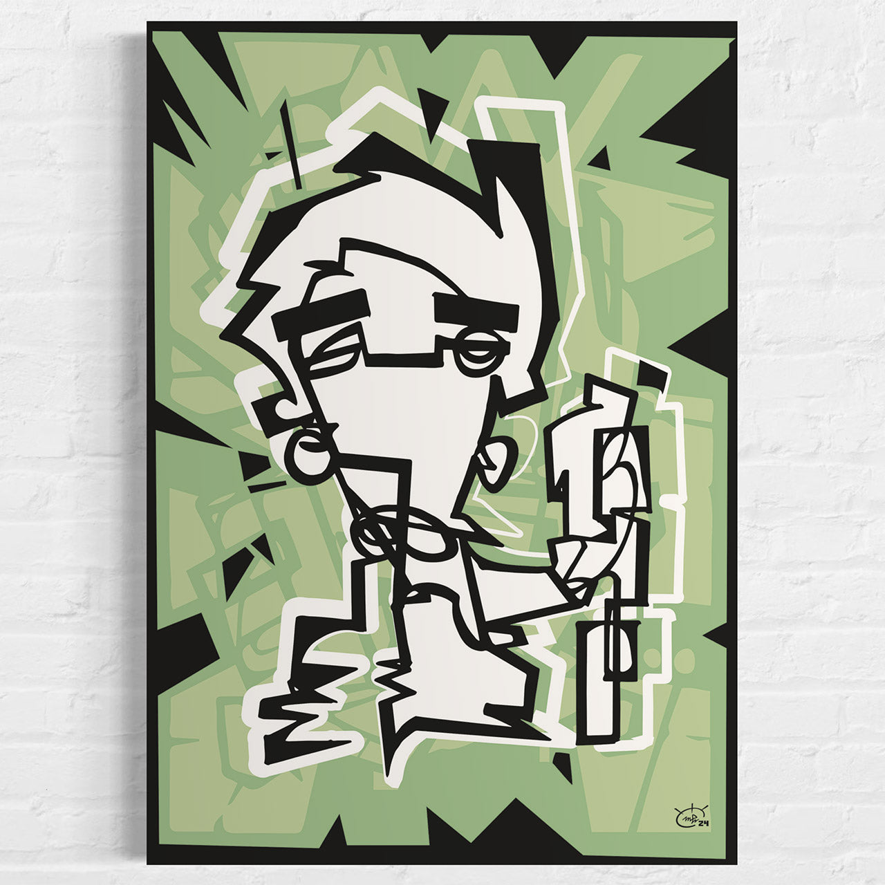 NUNCHUK | Oneline art contemporary canvas art print