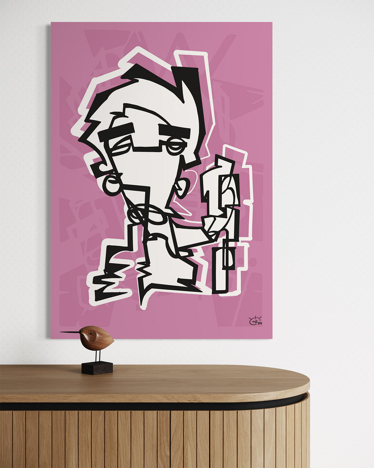 NUNCHUK | Oneline art contemporary canvas art print