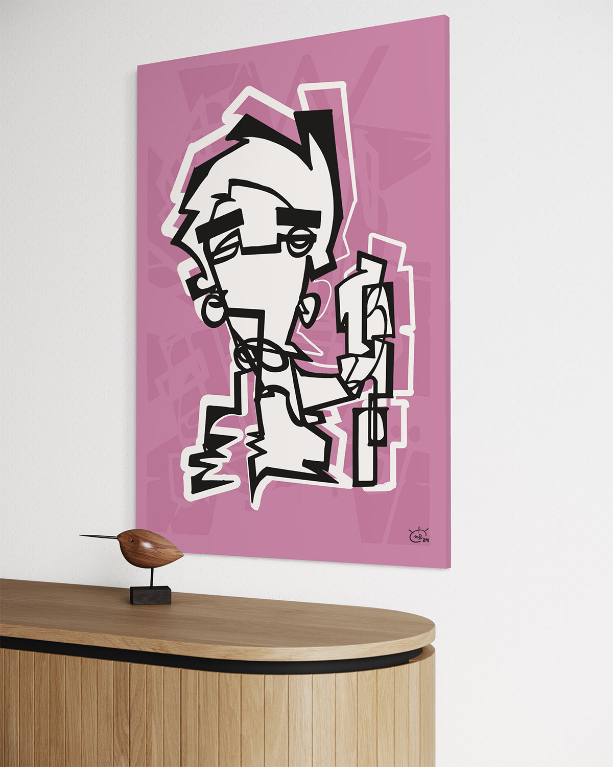 NUNCHUK | Oneline art contemporary canvas art print