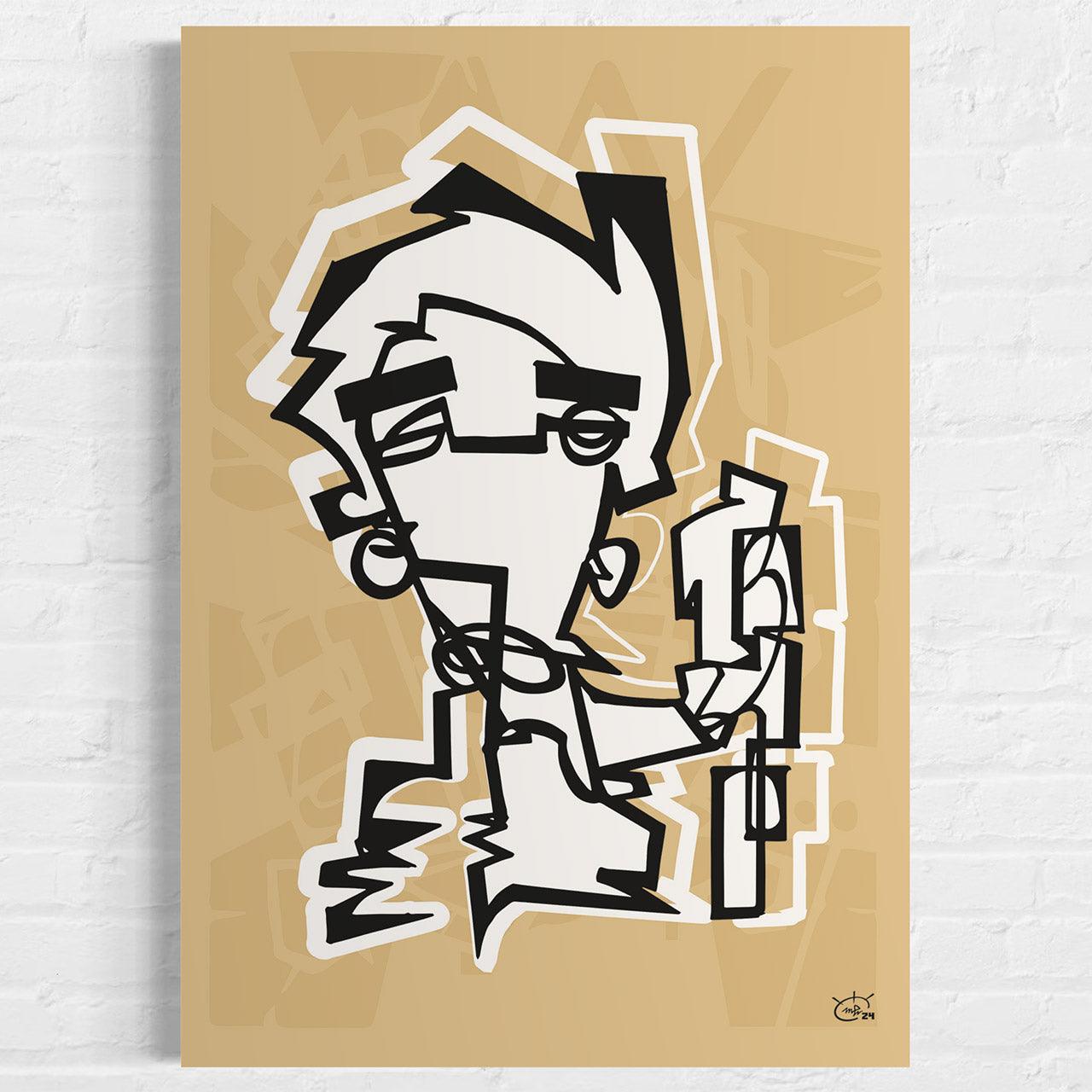 NUNCHUK | Oneline art contemporary canvas art print