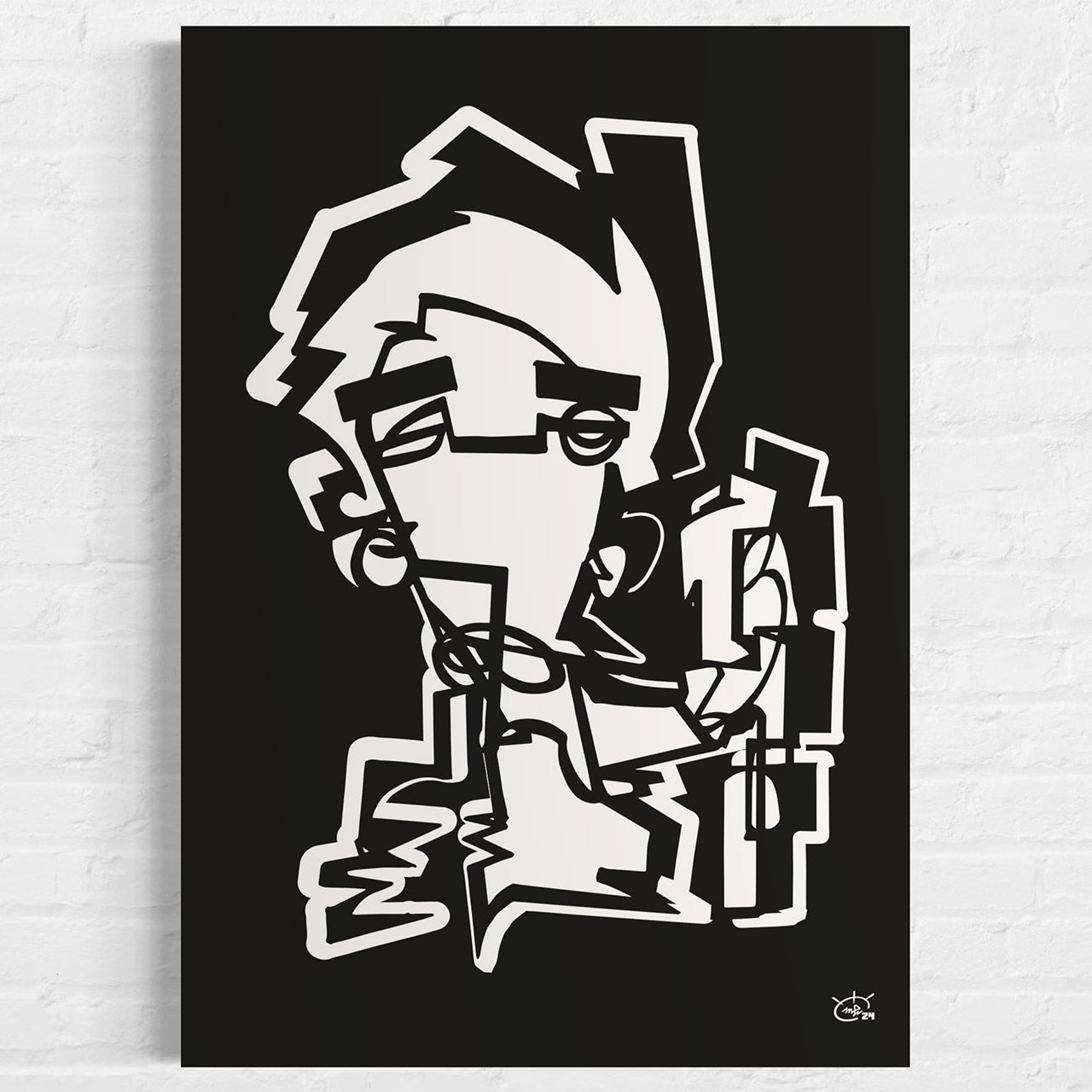 NUNCHUK | Oneline art contemporary canvas art print