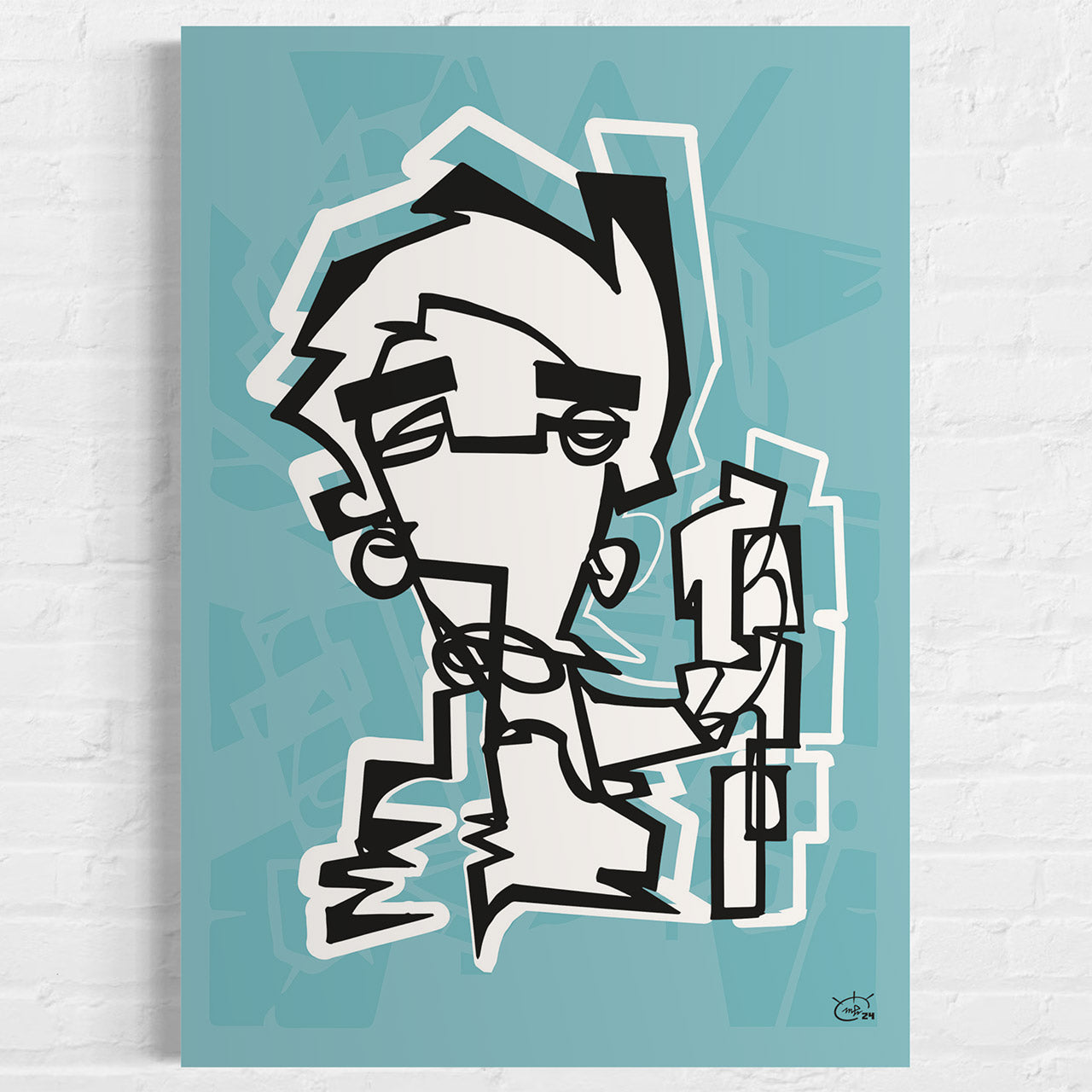 NUNCHUK | Oneline art contemporary canvas art print