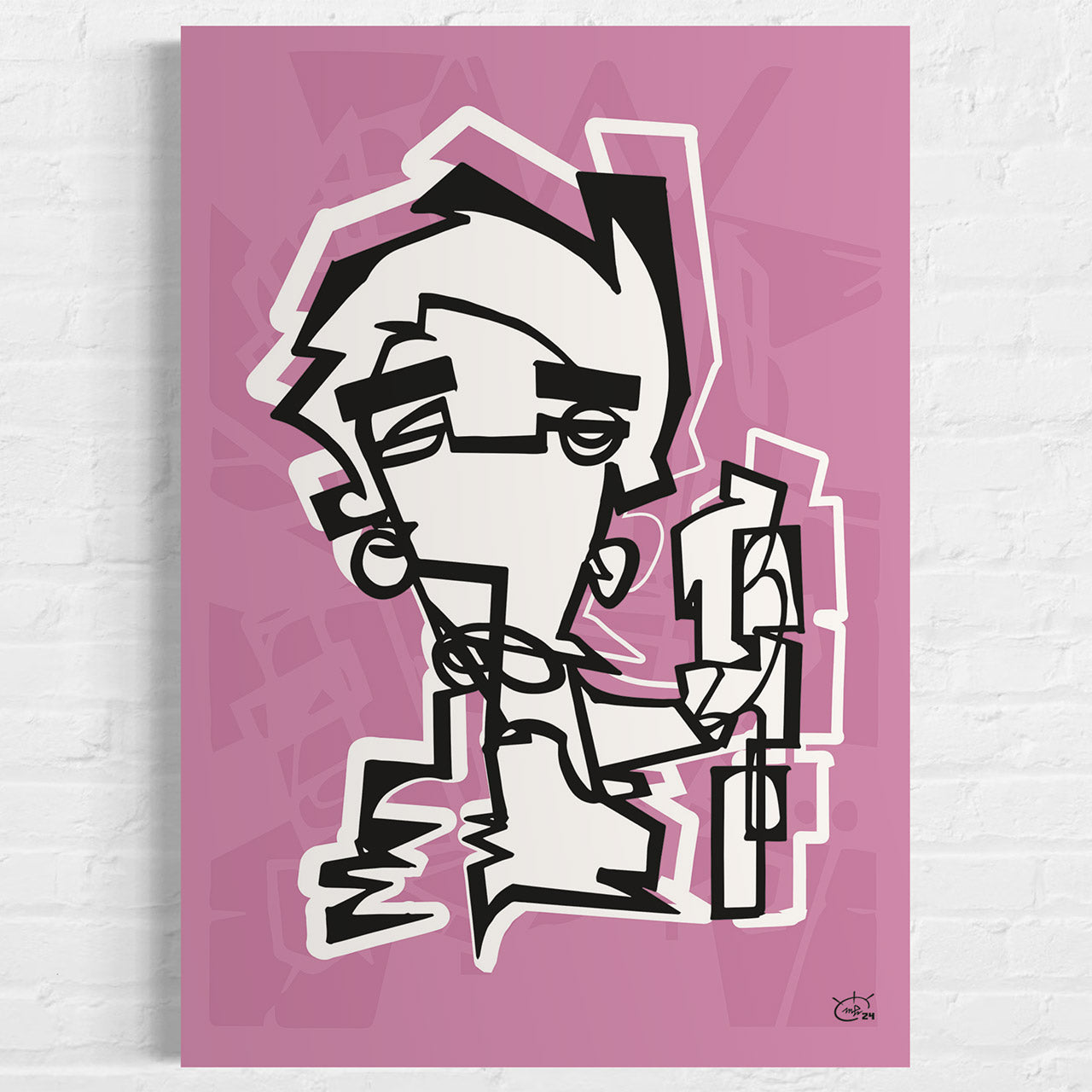 NUNCHUK | Oneline art contemporary canvas art print