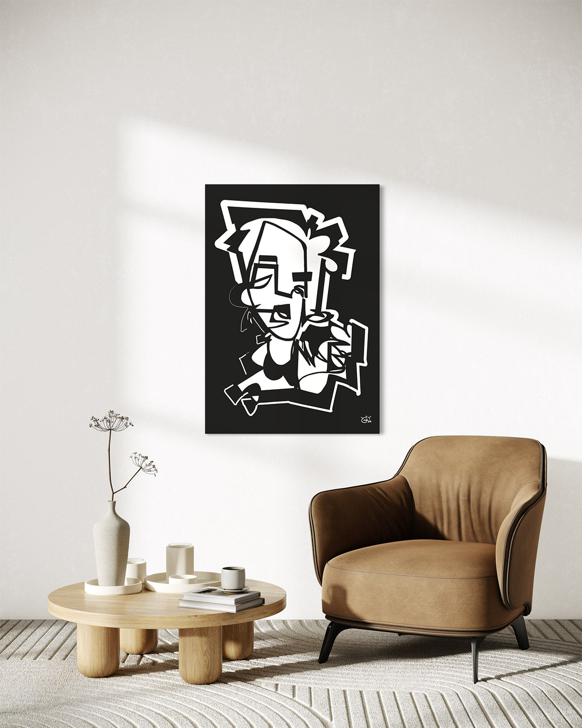 PENNYFOX | One line modern canvas art print