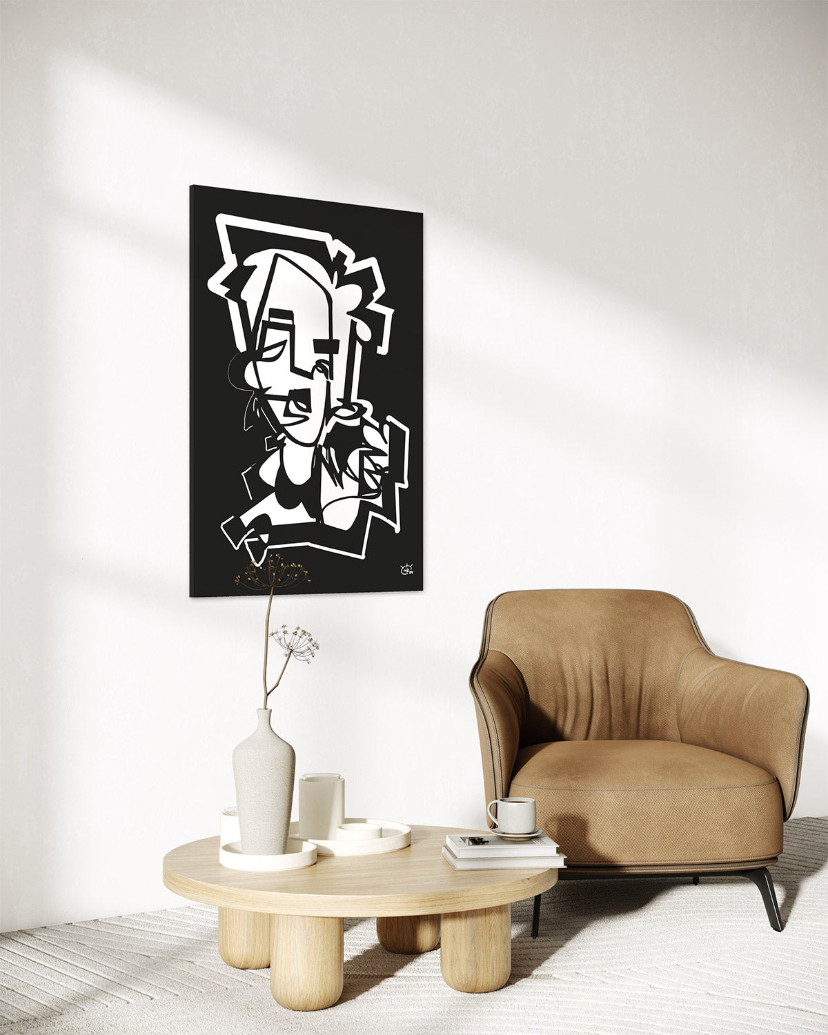 PENNYFOX | One line modern canvas art print