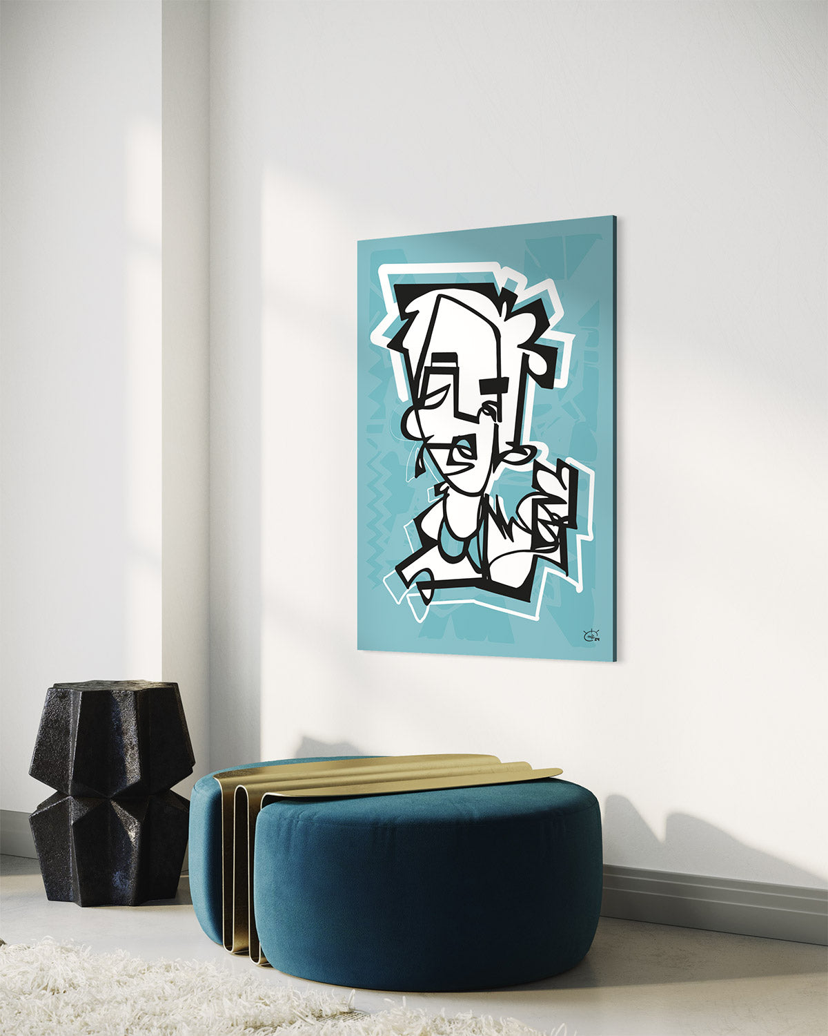 PENNYFOX | One line modern canvas art print
