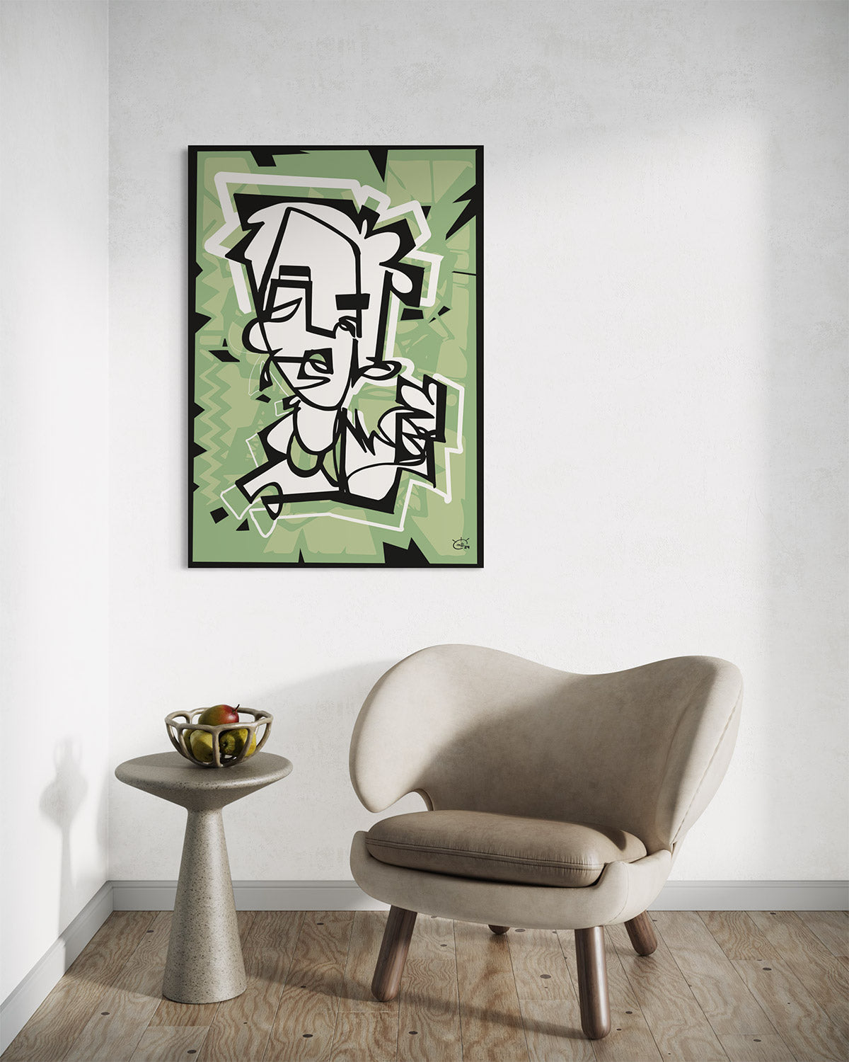 PENNYFOX | One line modern canvas art print