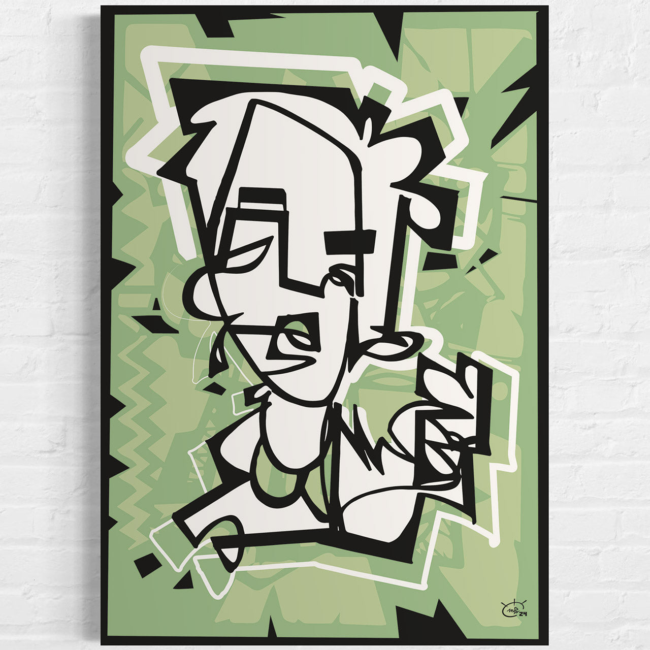 PENNYFOX | One line modern canvas art print