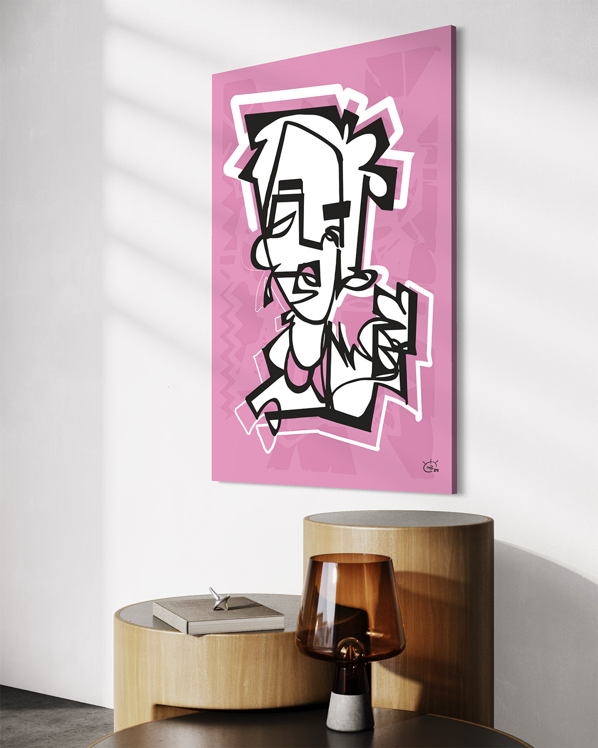 PENNYFOX | One line modern canvas art print