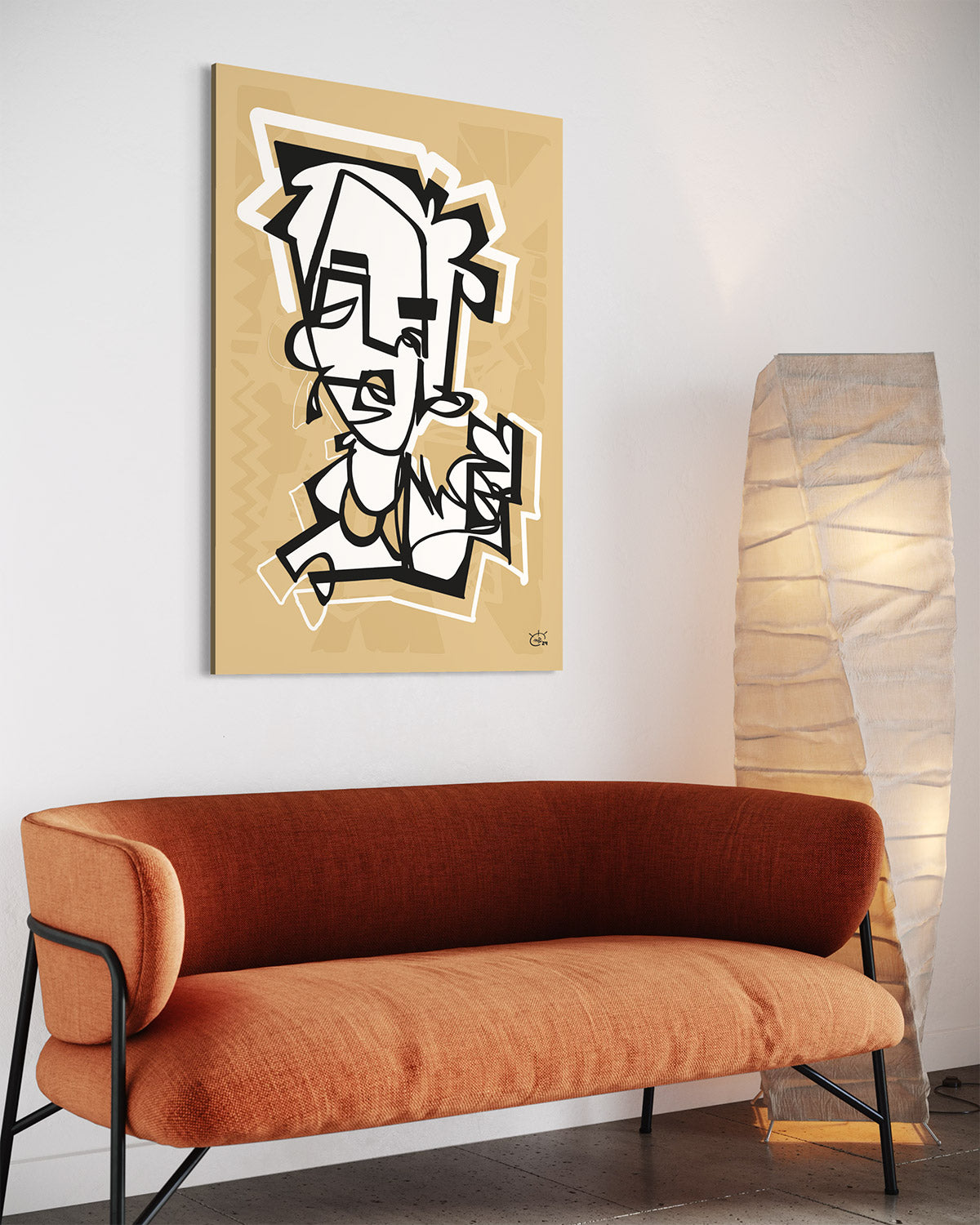PENNYFOX | One line modern canvas art print