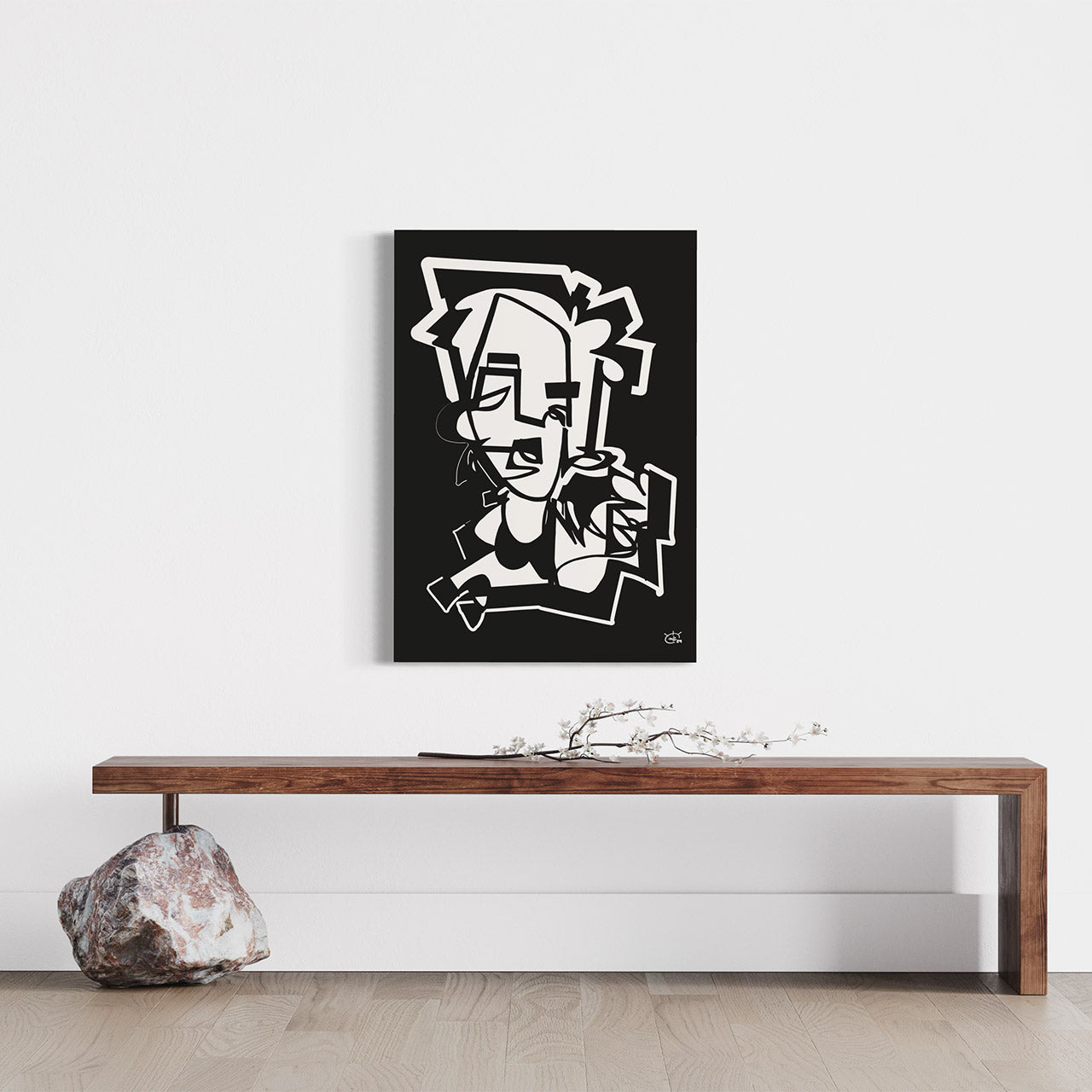 PENNYFOX | One line modern canvas art print