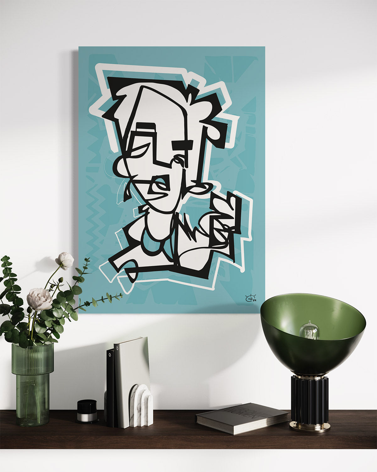 PENNYFOX | One line modern canvas art print