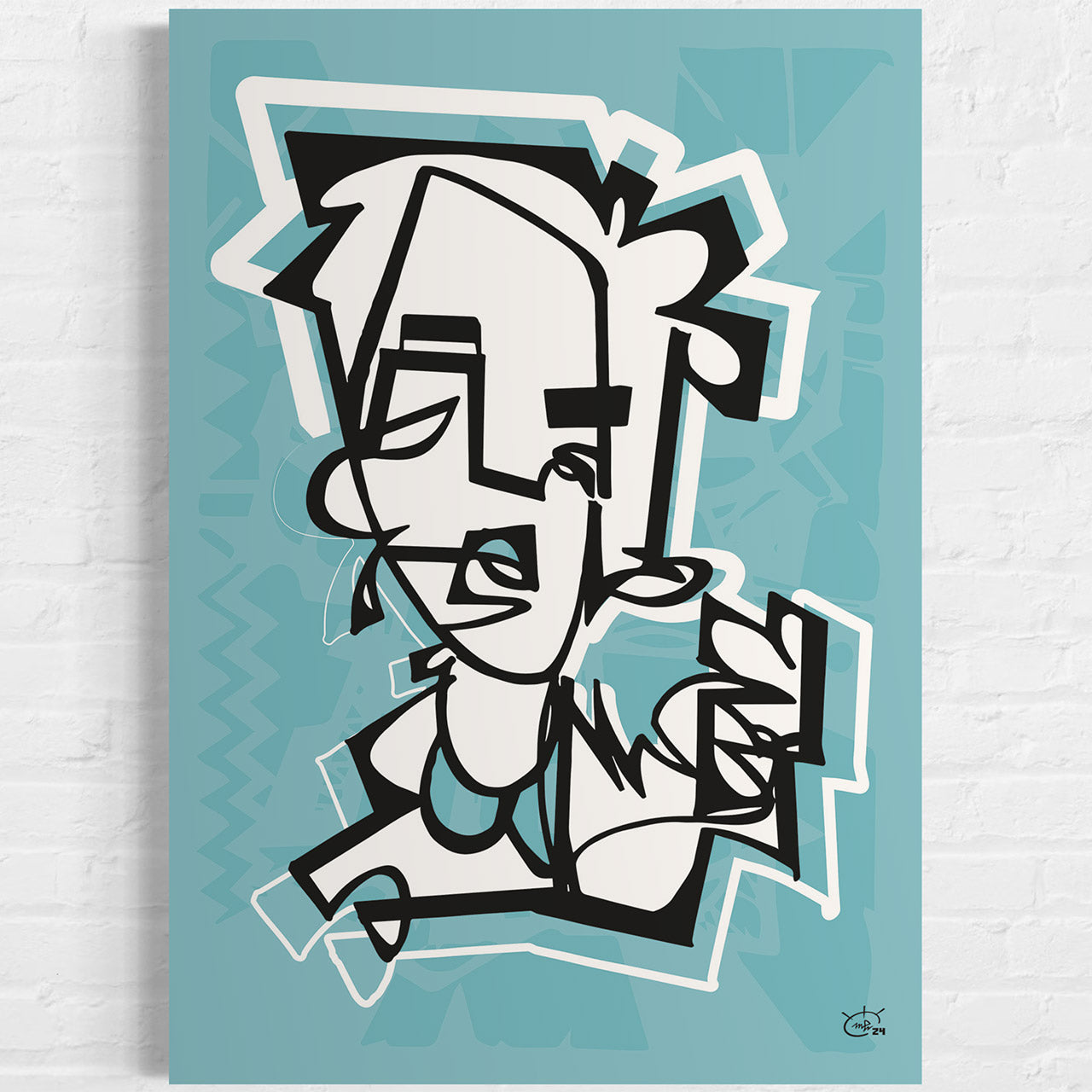 PENNYFOX | One line modern canvas art print