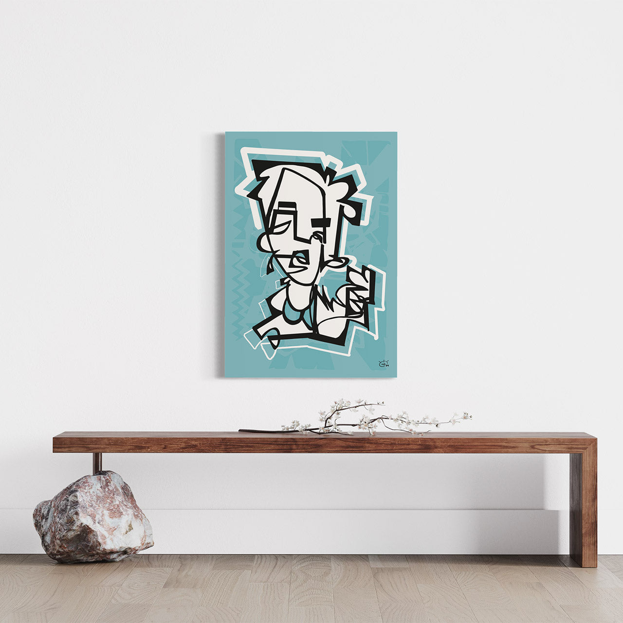 PENNYFOX | One line modern canvas art print