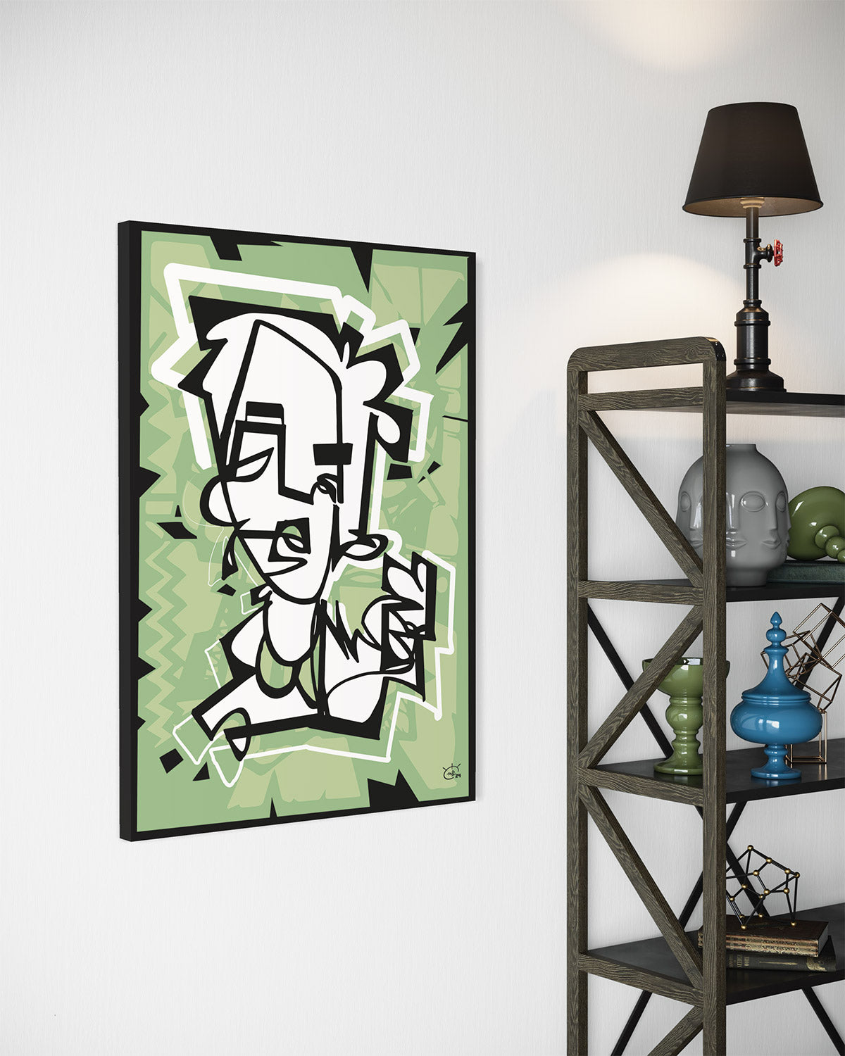 PENNYFOX | One line modern canvas art print