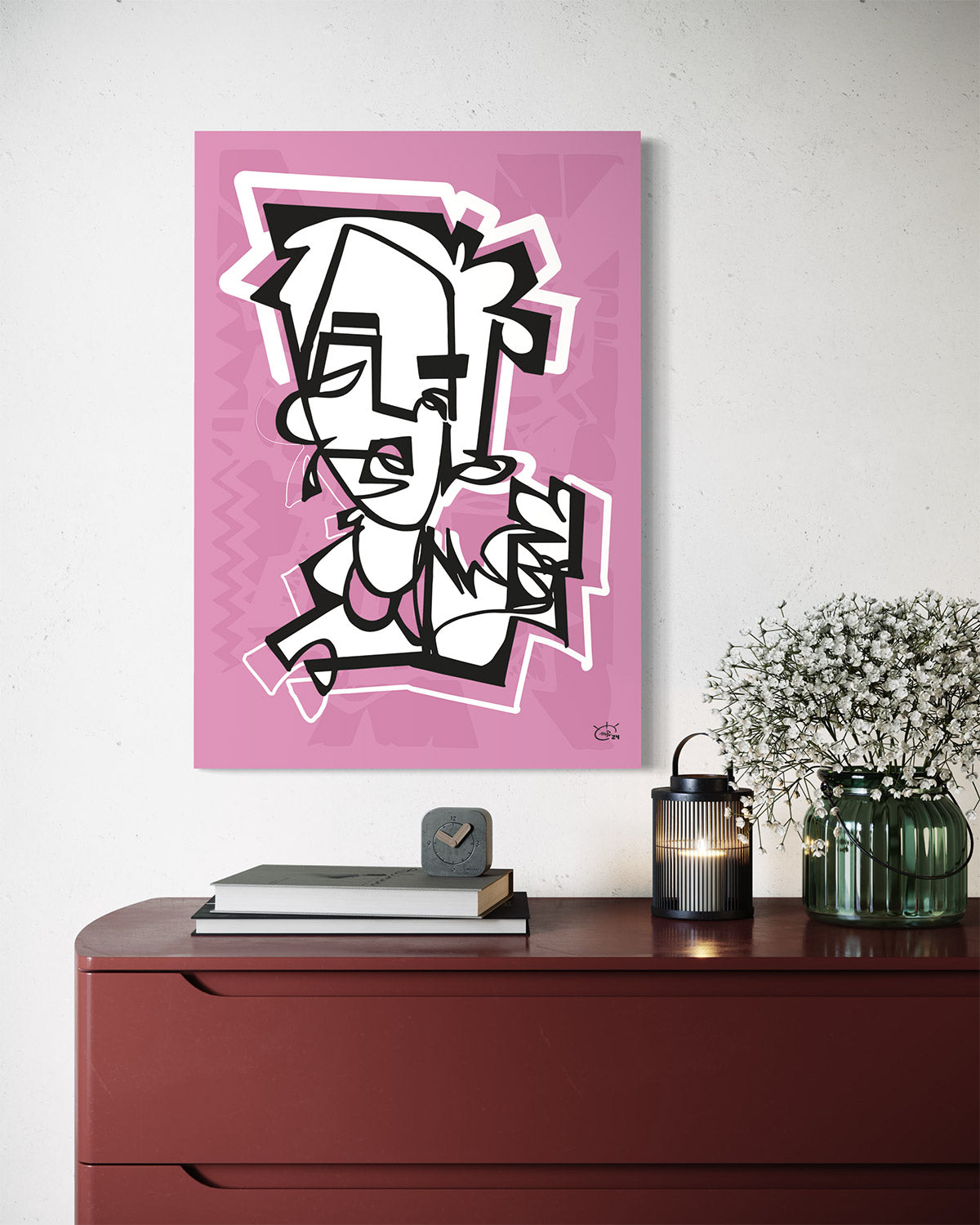 PENNYFOX | One line modern canvas art print