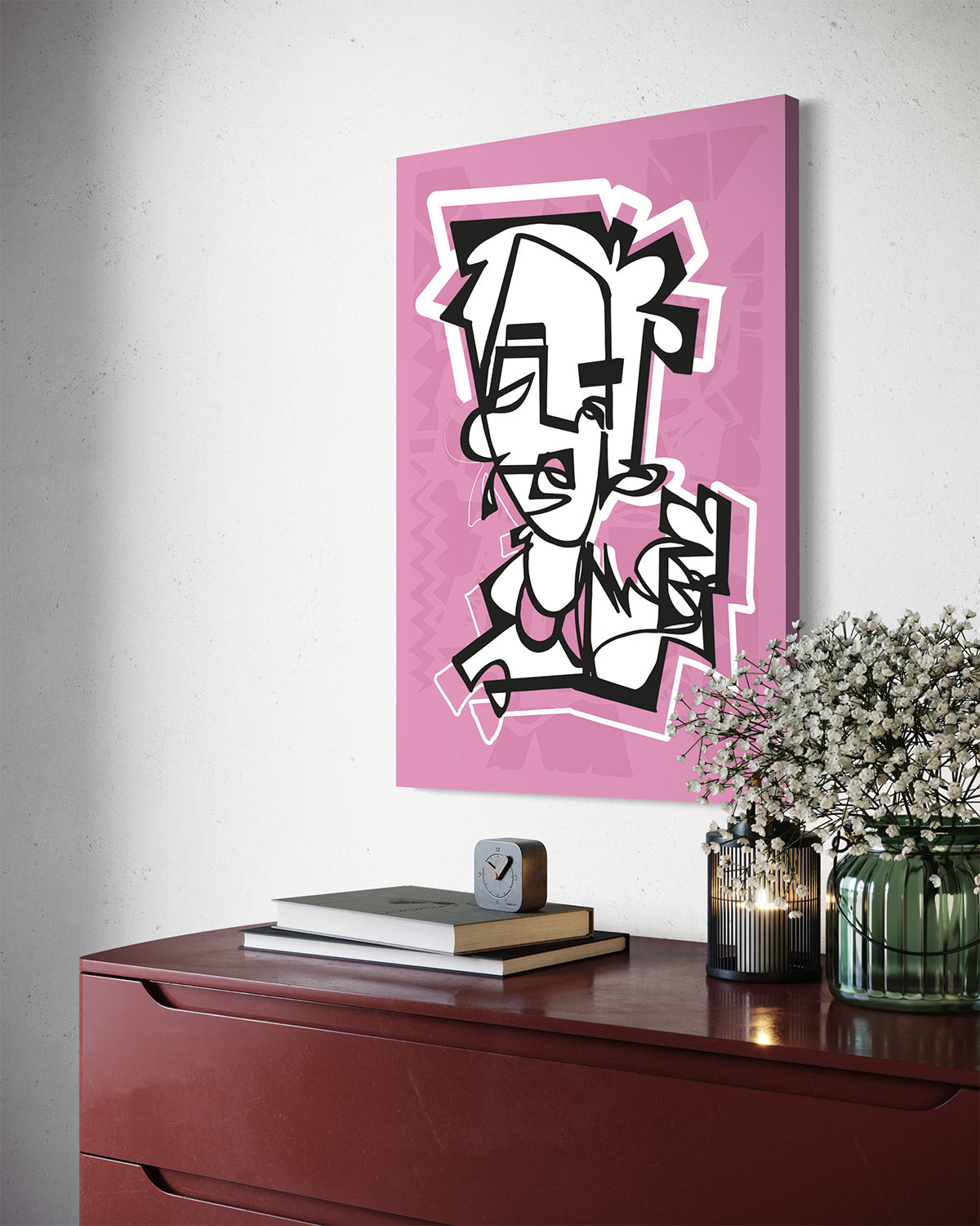 PENNYFOX | One line modern canvas art print