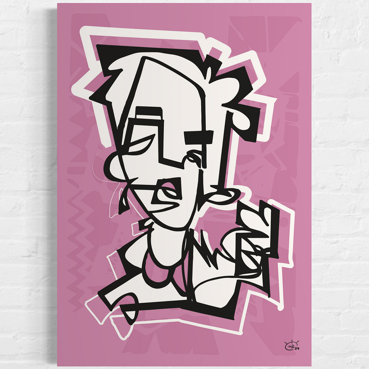 PENNYFOX | One line modern canvas art print