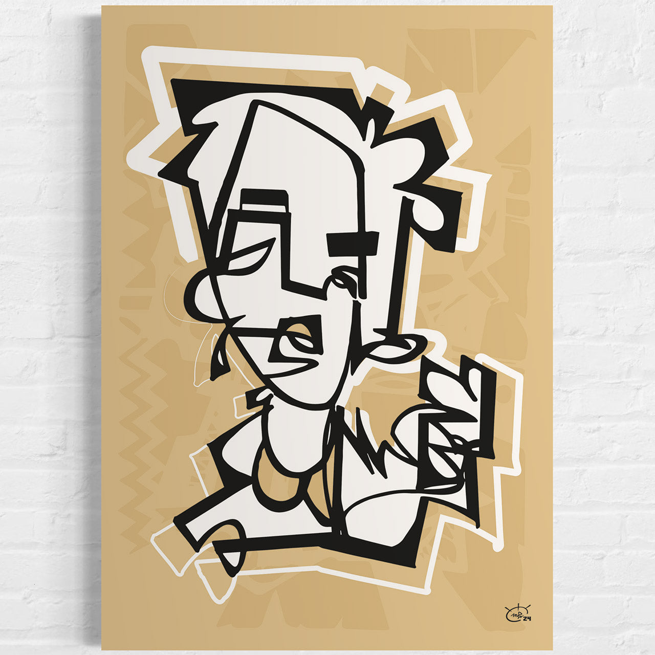 PENNYFOX | One line modern canvas art print