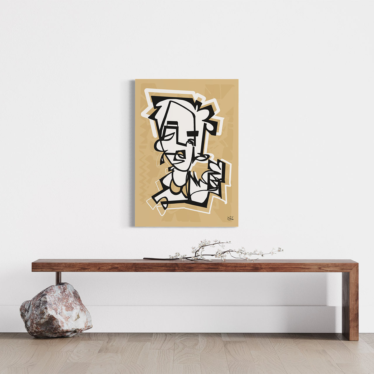 PENNYFOX | One line modern canvas art print