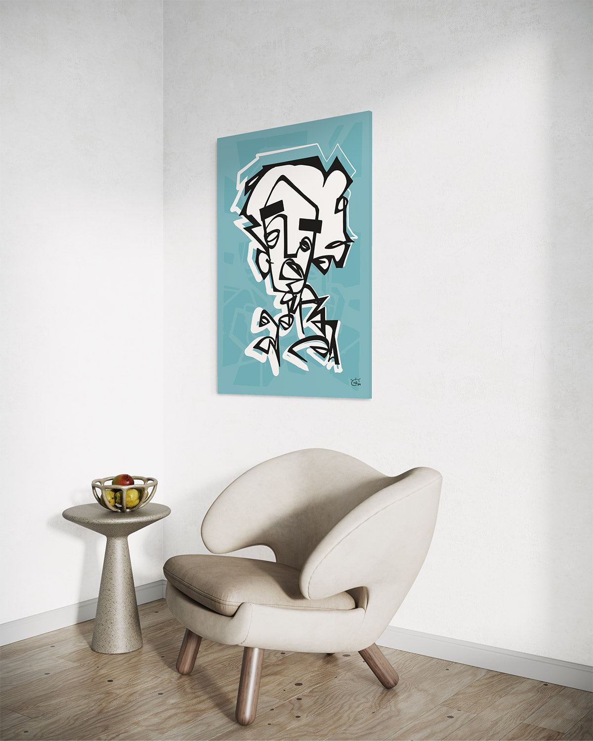 SAY WHAT | Continuous line modern canvas art print