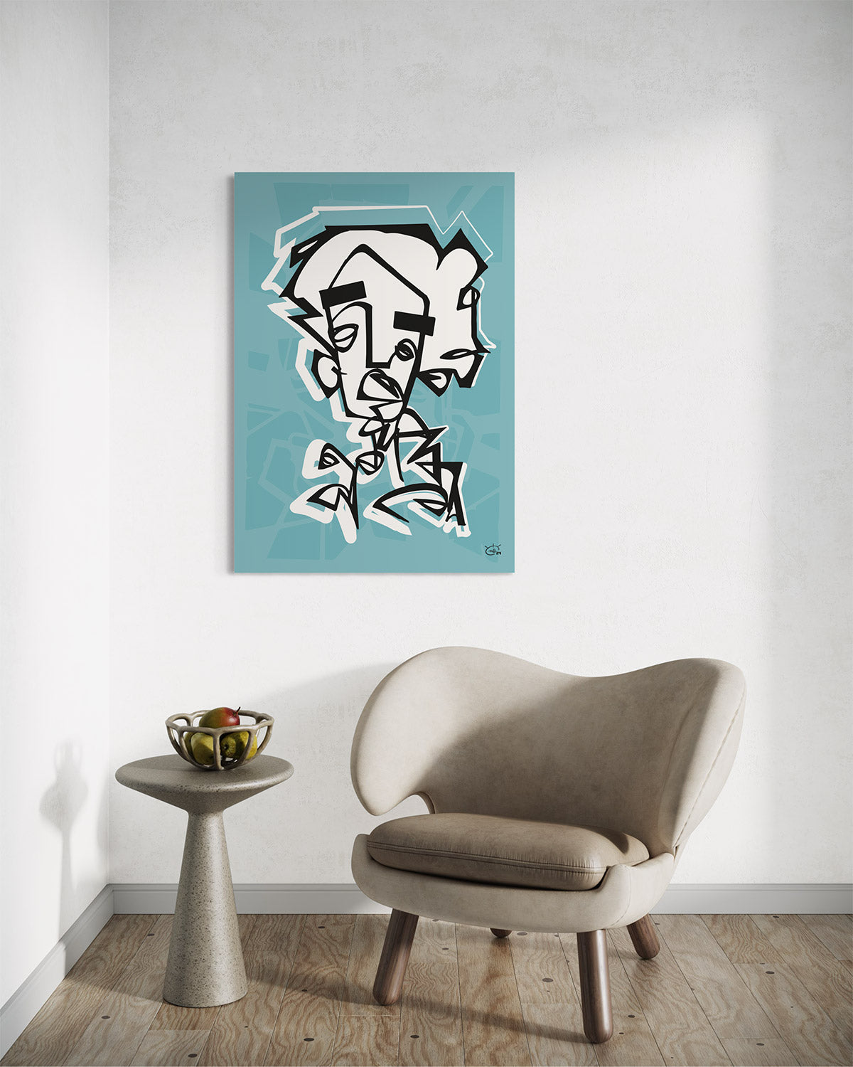 SAY WHAT | Continuous line modern canvas art print