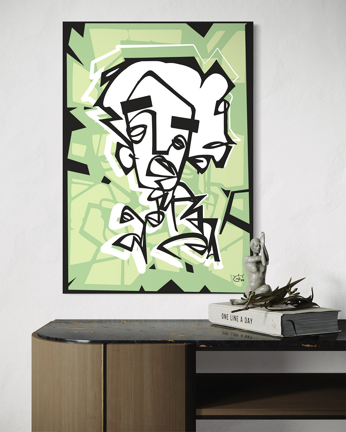 SAY WHAT | Continuous line modern canvas art print