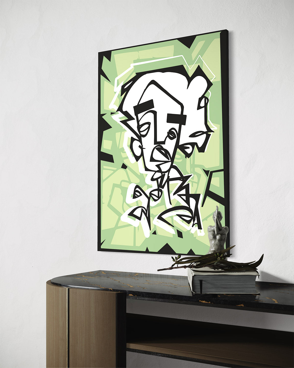 SAY WHAT | Continuous line modern canvas art print