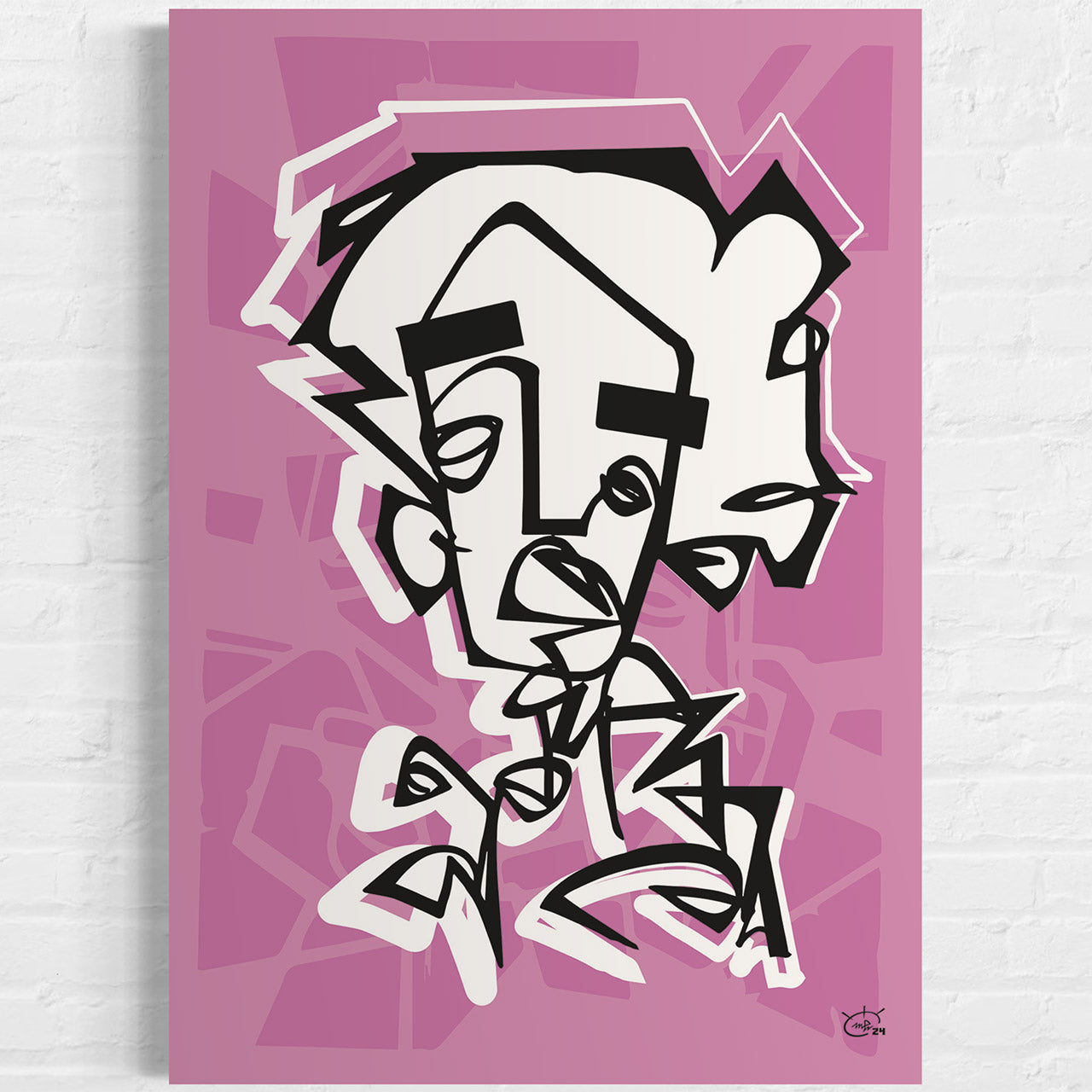 SAY WHAT | Continuous line modern canvas art print